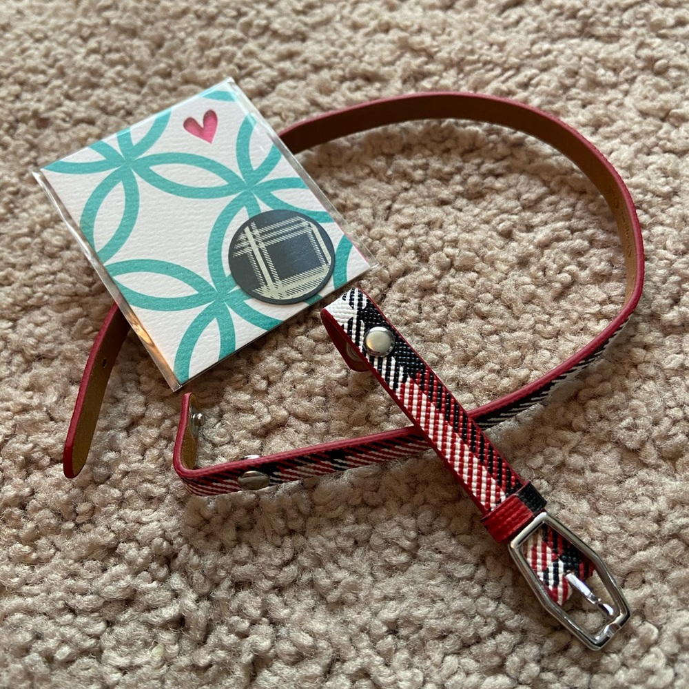 Origami Owl Plaid Wrap Bracelet and Plate